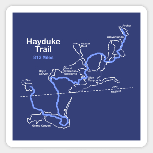 Hayduke Trail Route Map Sticker